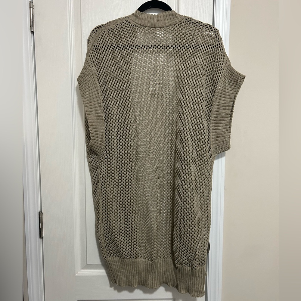 Time and Tru Beige Open Knit Cardigan - Picture 4 of 4